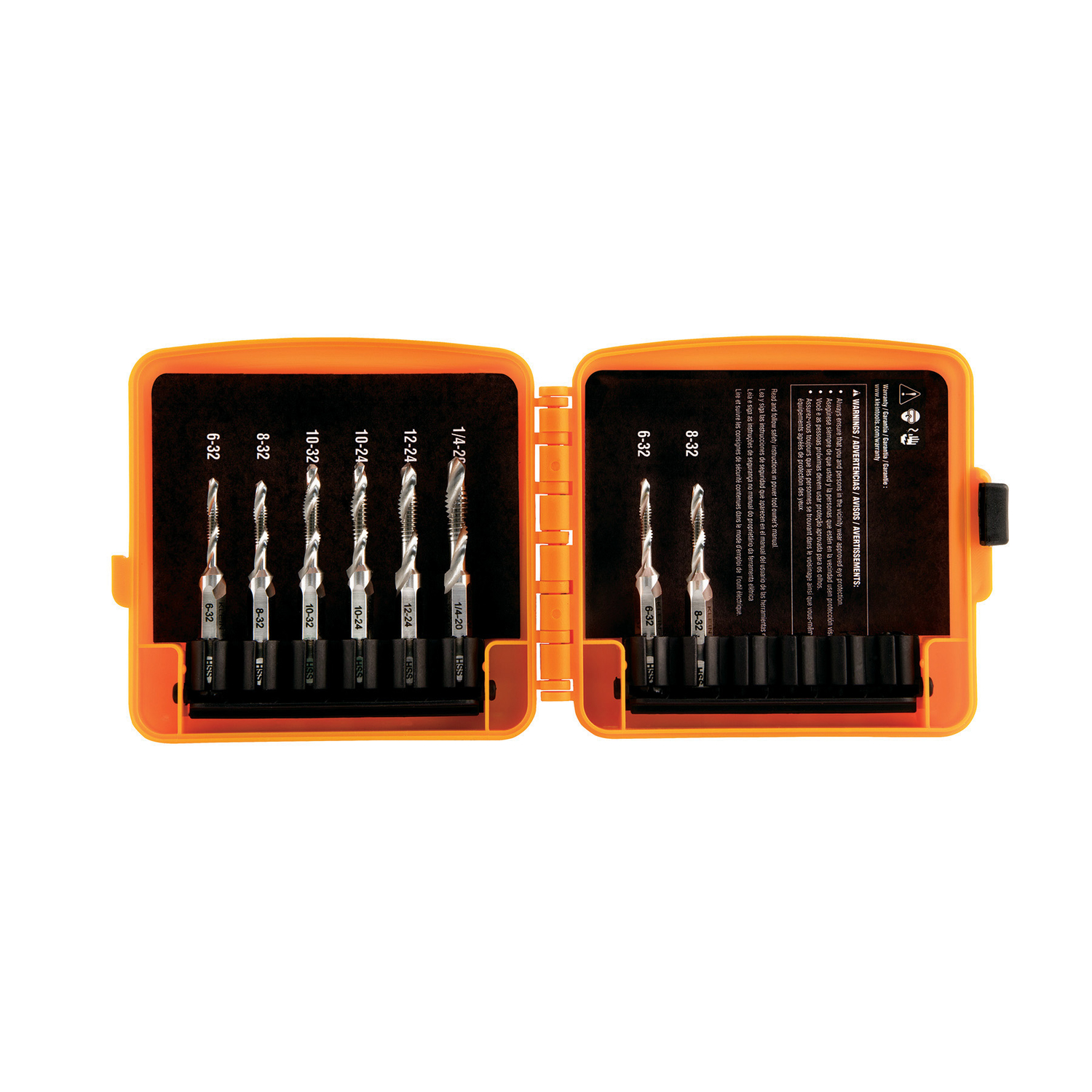 Klein Tools High Speed Steel Drill and Tap Bit Set 8 pc - Intensery