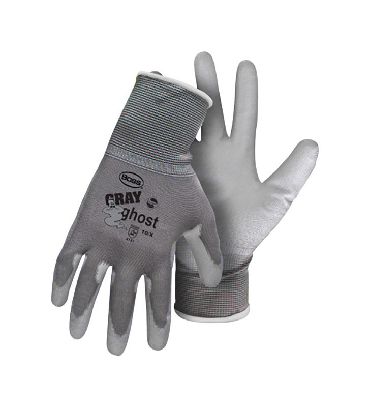 Boss Gray Ghost Men\u0027s Indoor/Outdoor String Knit Work Gloves Gray XL 1 pair - Intensery