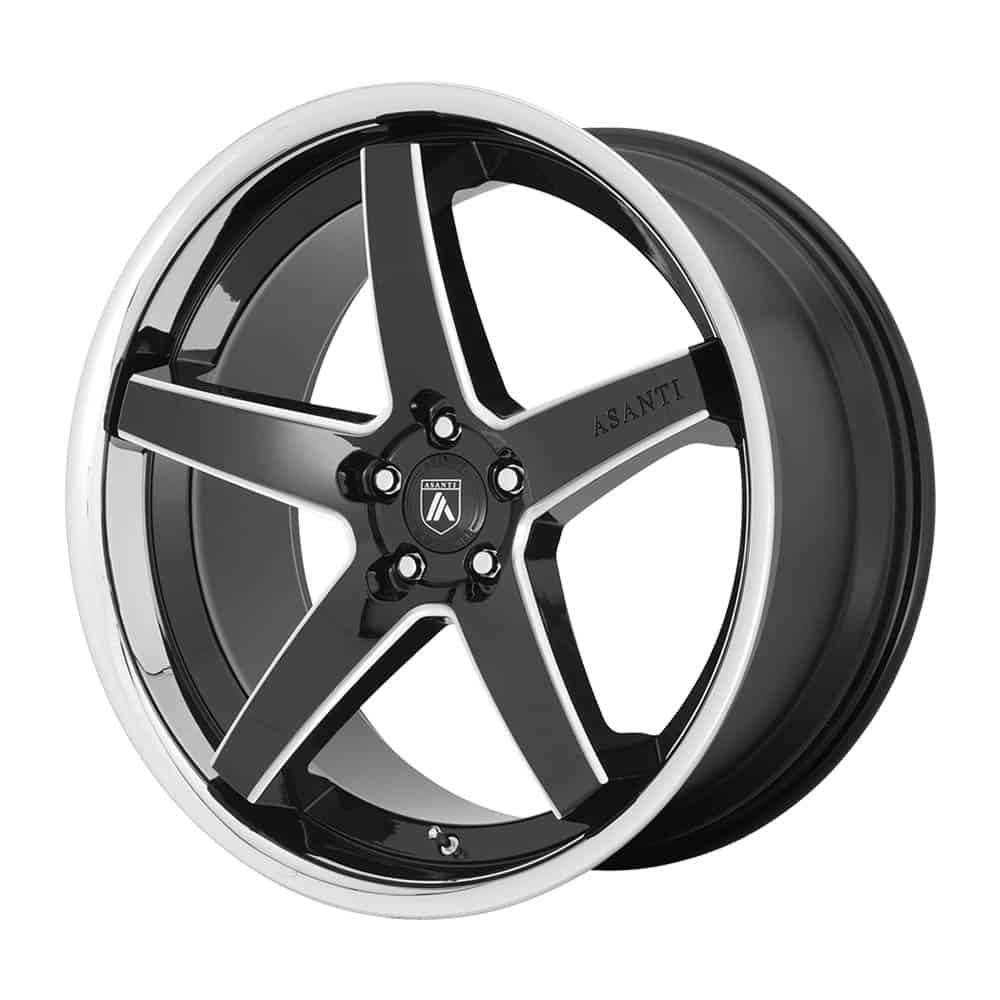 Asanti Black ABL31 REGAL AB31 22X10.5 5X115 G-BLK MILL CHR LP 25MM - Intensery
