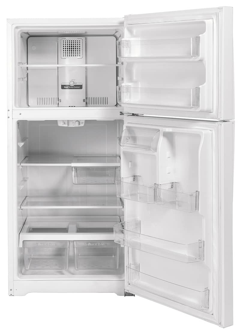 GE 21.9 Cu. Ft. White Garage Ready Top-Freezer Refrigerator - Intensery
