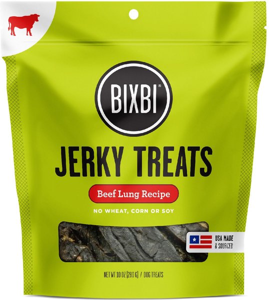 BIXBI Jerky Treats Beef Lung Recipe Dog Treats - Intensery