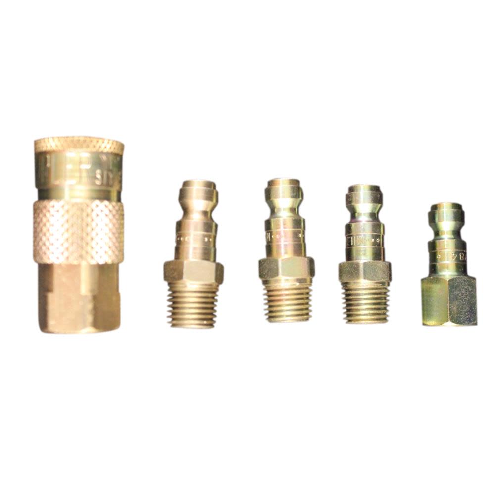 Milton® 215 1/4 NPT T Style Coupler and Plug 5 Pieces - Intensery