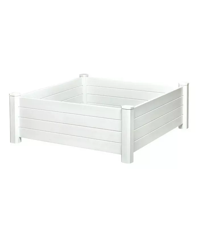 Nuvue Raised Deluxe Garden Bed 48 in. x 48 in. x 15 in. White - Intensery