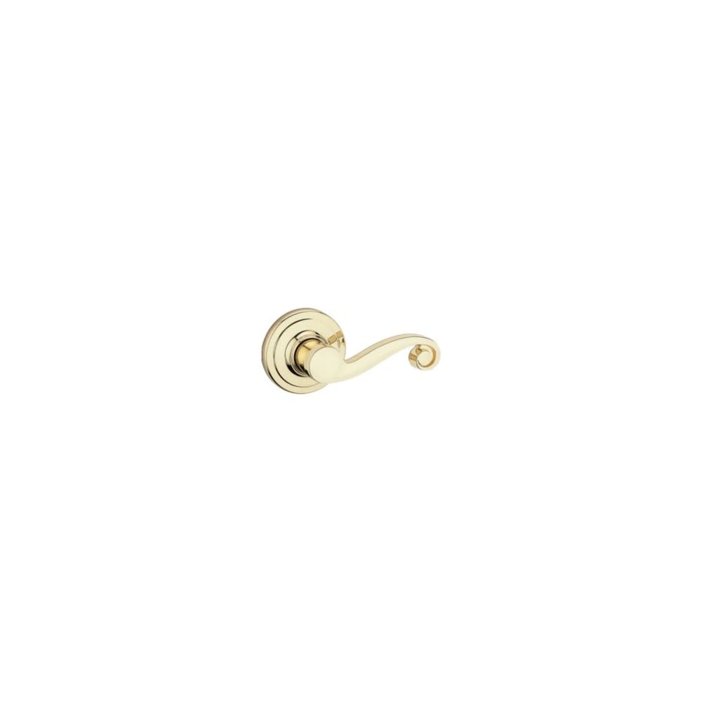 Polished Brass Lido Surface Mount Right Half Dummy Door Lever - Intensery