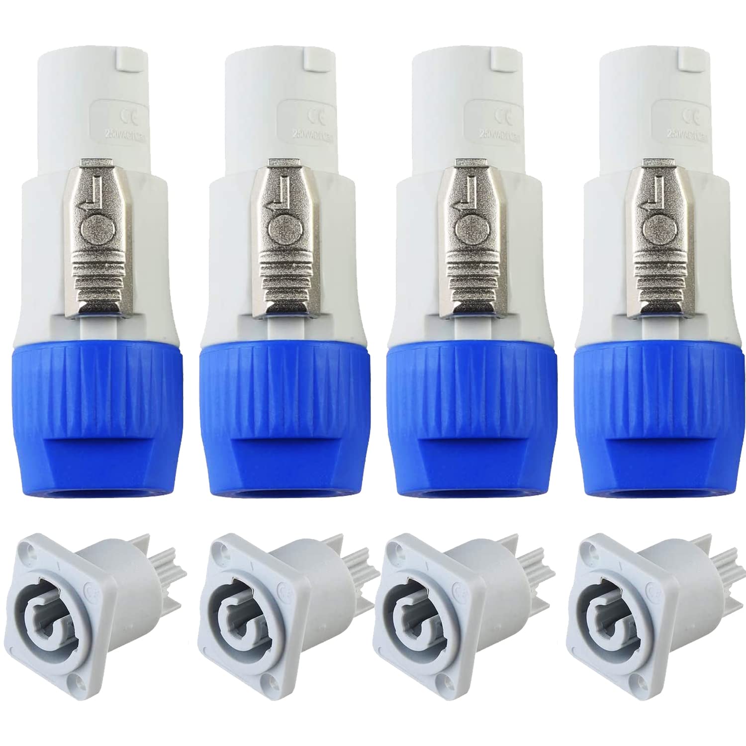 5 Core Neutrik Powercon Connector Out, PowerCon Male and Female Head Connectors Adapter for Power or Signal Input or Output Jacks for Stage Light and - Intensery