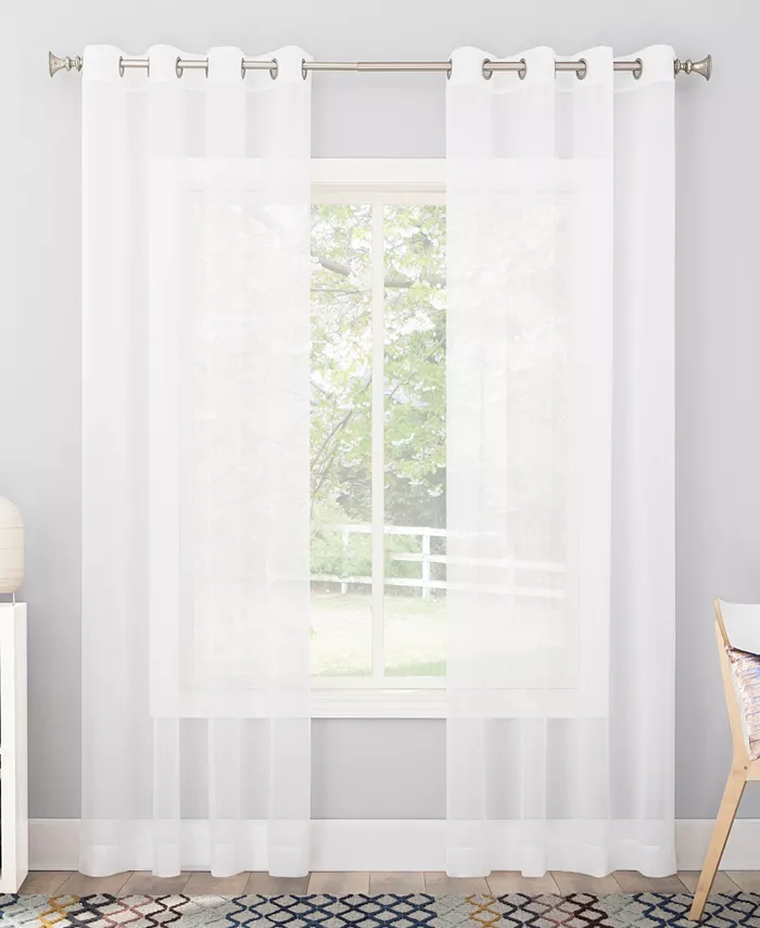 No. 918 Calypso Voile Sheer Grommet Curtain Panel， 59