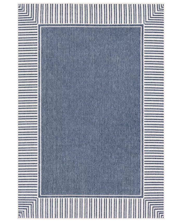 Surya Alfresco ALF-9682 Charcoal 6' x 9' Area Rug， Indoor Outdoor - Intensery