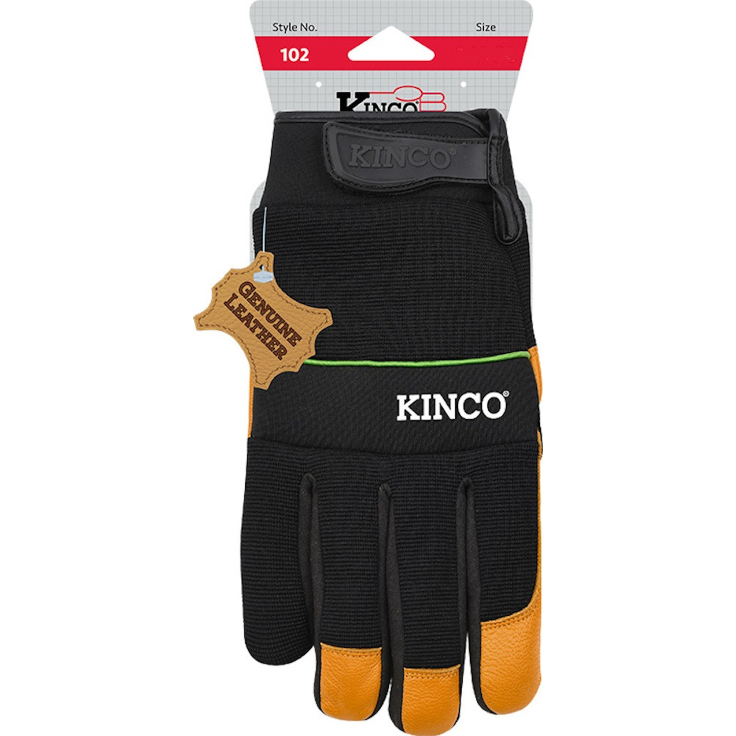 Kinco Premium Men\u0027s Indoor/Outdoor Hybrid Driver Gloves Black/Orange L 1 pair - Intensery