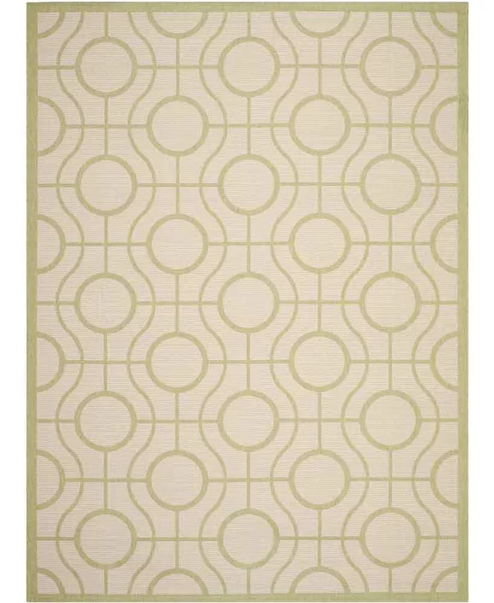 Safavieh Courtyard Beige and Sweet Pea 8' x 11' Sisal Weave Outdoor Area Rug - Intensery