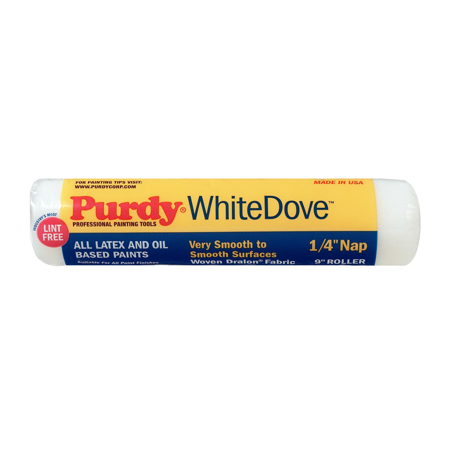 Purdy White Dove Woven Dralon Fabric 9 in. W X 1/4 in. Paint Roller Cover 1 pk - Intensery