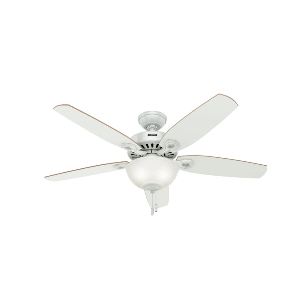 Hunter Builder Deluxe Ceiling Fan 52 White White/Beech - Intensery