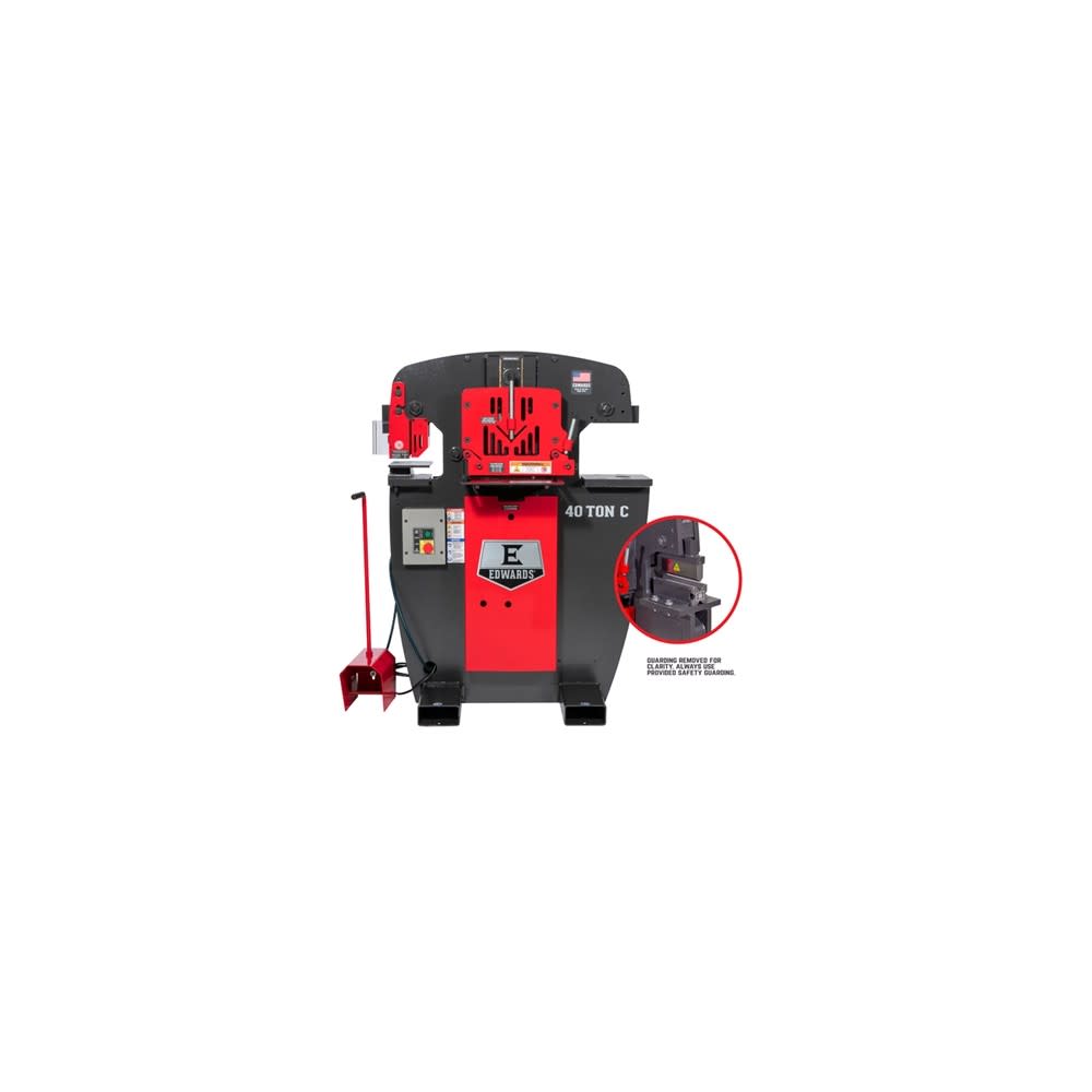 Edwards 115V 1 Phase 40 Ton C Ironworker with 8 Brake - Intensery