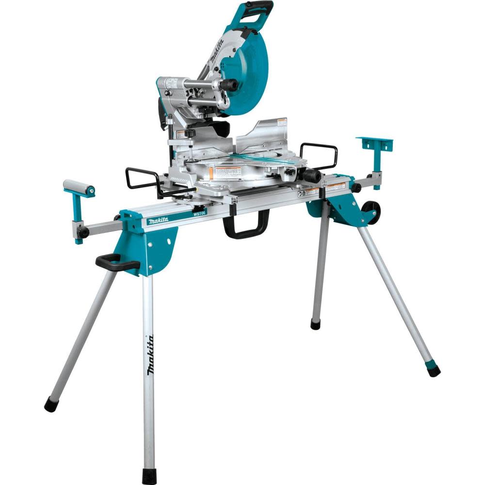 12 Dual-Bevel Sliding Compound Miter Saw with Laser and Stand - Intensery
