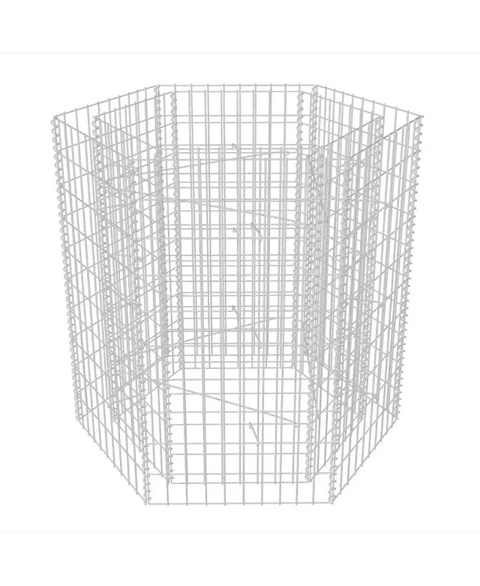 vidaXL Hexagonal Gabion Raised Bed 39.4