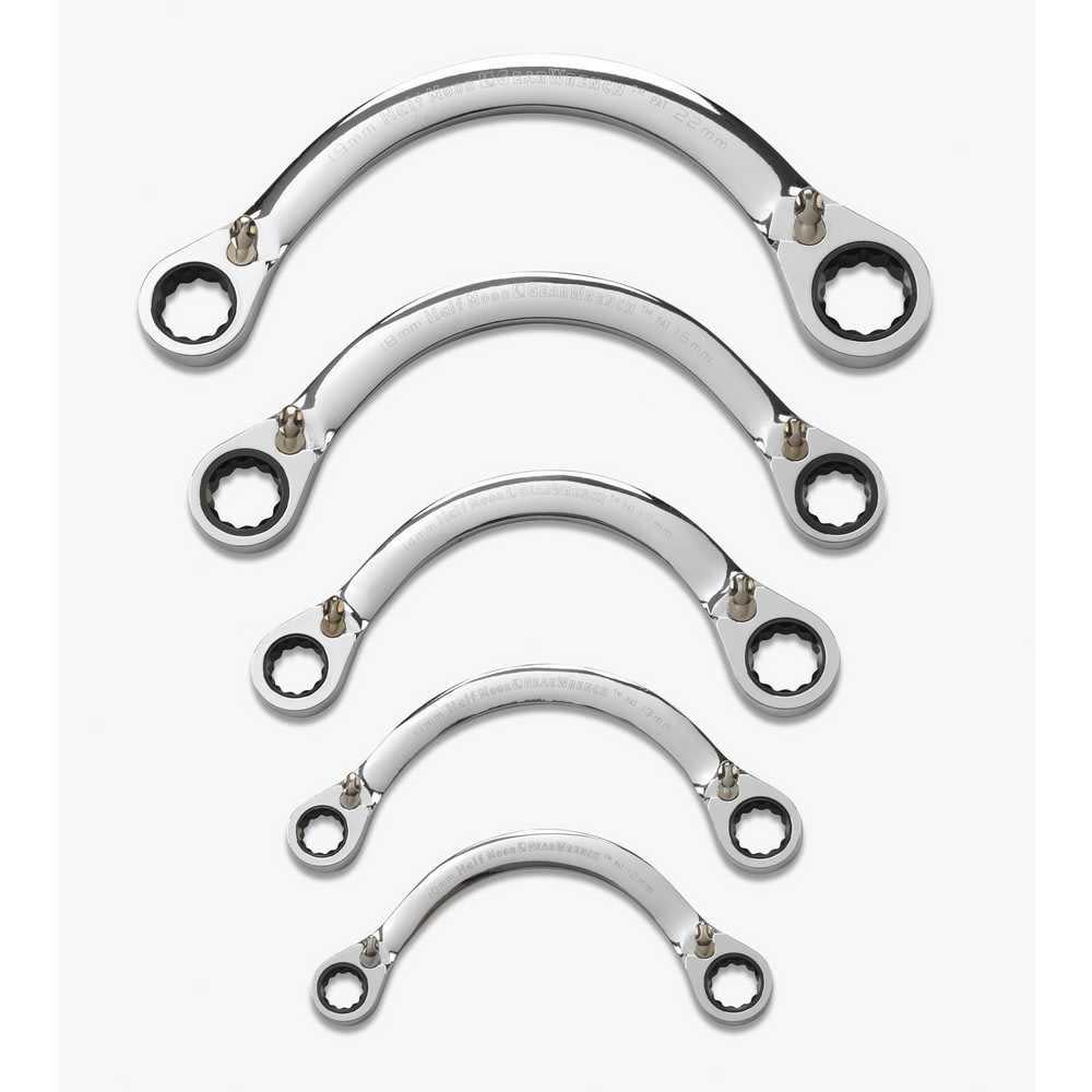 GEARWRENCH Half Moon Reversible Double Box Ratcheting Wrench Set 5 Pc. Metric 9850 from GEARWRENCH - Intensery