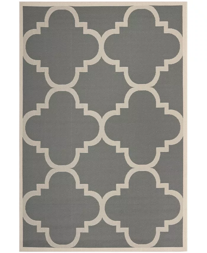 Safavieh Courtyard Gray and Beige Sisal Weave Outdoor Area Rug Collection - Intensery