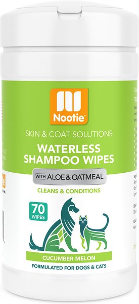 Nootie Cucumber Melon Dog and Cat Waterless Shampoo Wipes - Intensery