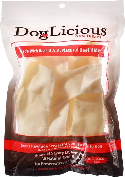 Canine's Choice DogLicious Natural Rawhide Chips Dog Treats， 3-oz bag - Intensery