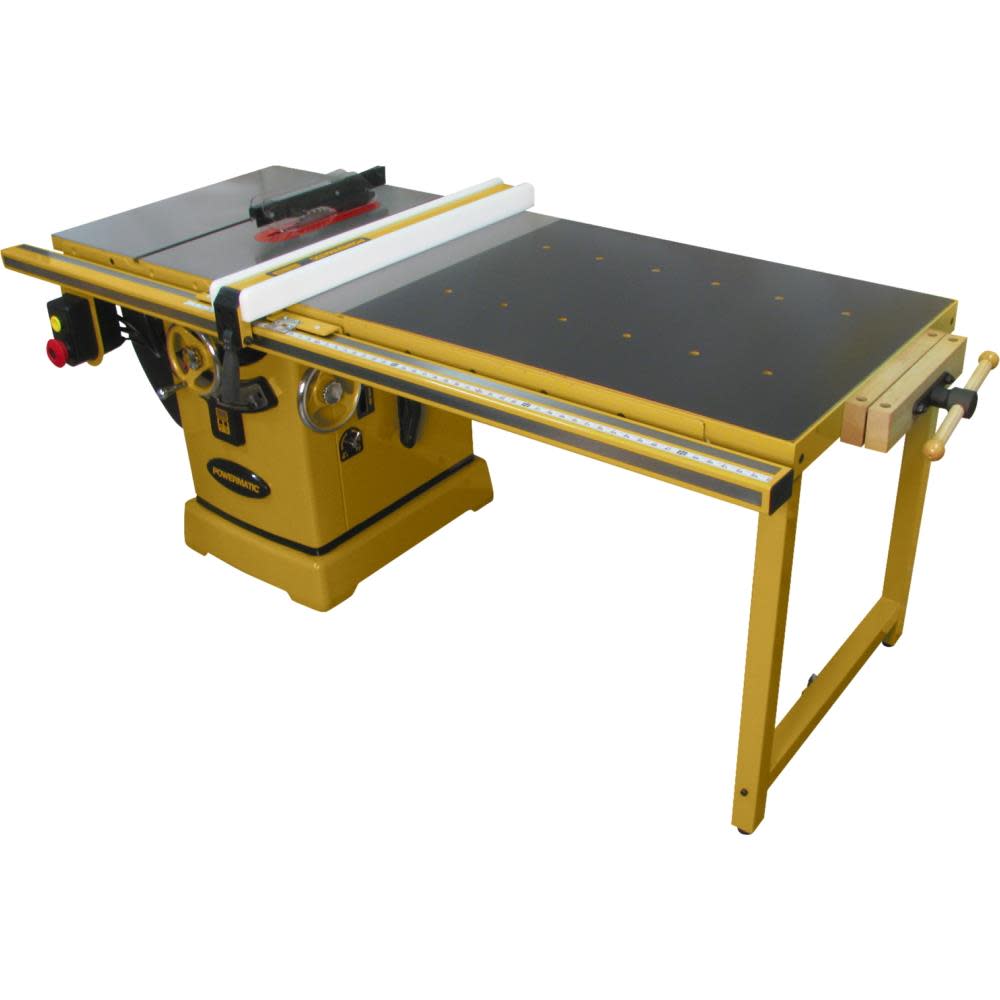 5HP 3PH 230/460V Table Saw， with 50 In. Accu-Fence System and Workbench - Intensery
