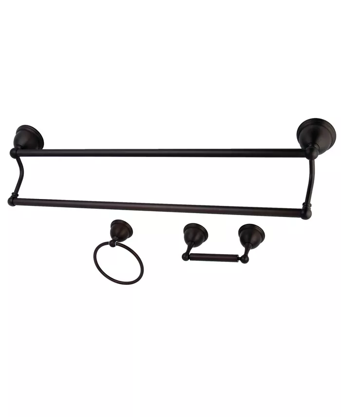 Kingston Brass Restoration 3-Pc. Bathroom Accessory Set in Oil Rubbed Bronze - Intensery