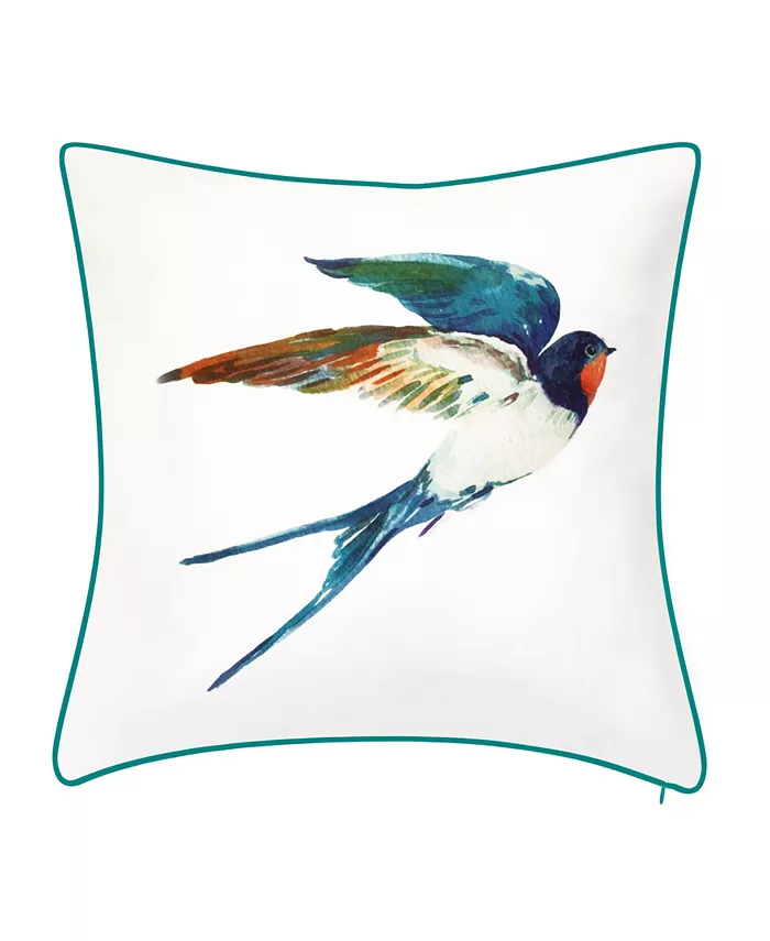Ediercolor Bird Decorative Pillow， 18 x 18 - Intensery