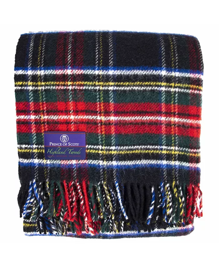 Prince of Scots Tartan Tweed Fluffy Throw - Intensery