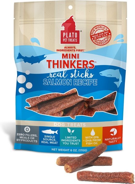 Plato Mini Thinkers Salmon Recipe Dog Treats - Intensery