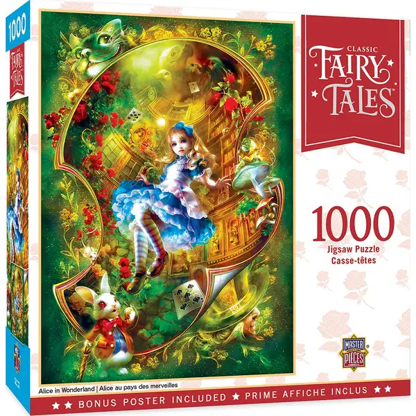 Masterpiece Puzzle 1000-Piece FairyTales Alice in Wonderland Puzzle - Intensery
