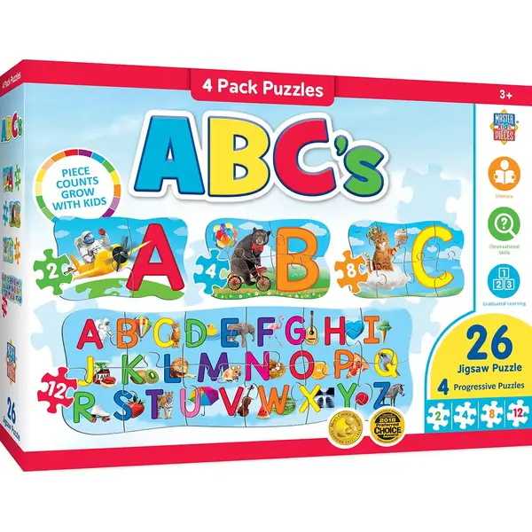 Masterpiece Puzzle 4-Count Educational ABCs Puzzle - Intensery