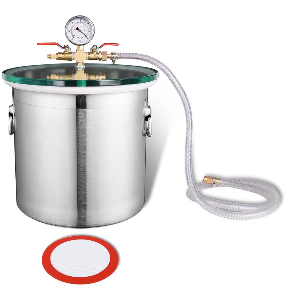 5-Gal Vacuum Degassing Chamber Stainless Steel - Intensery