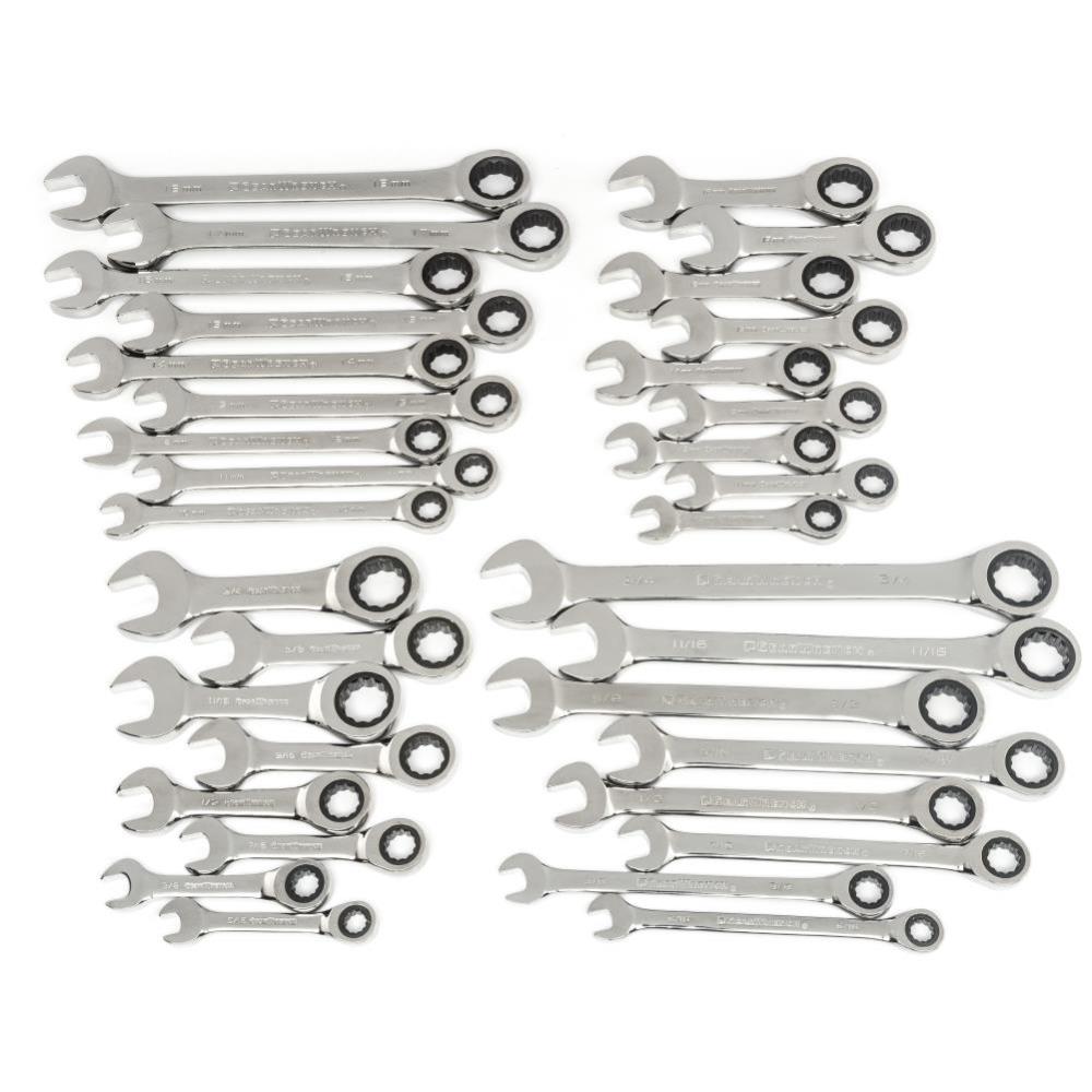 GEARWRENCH SAE/Metric Combination Wrench Set 34pc 85034 from GEARWRENCH - Intensery