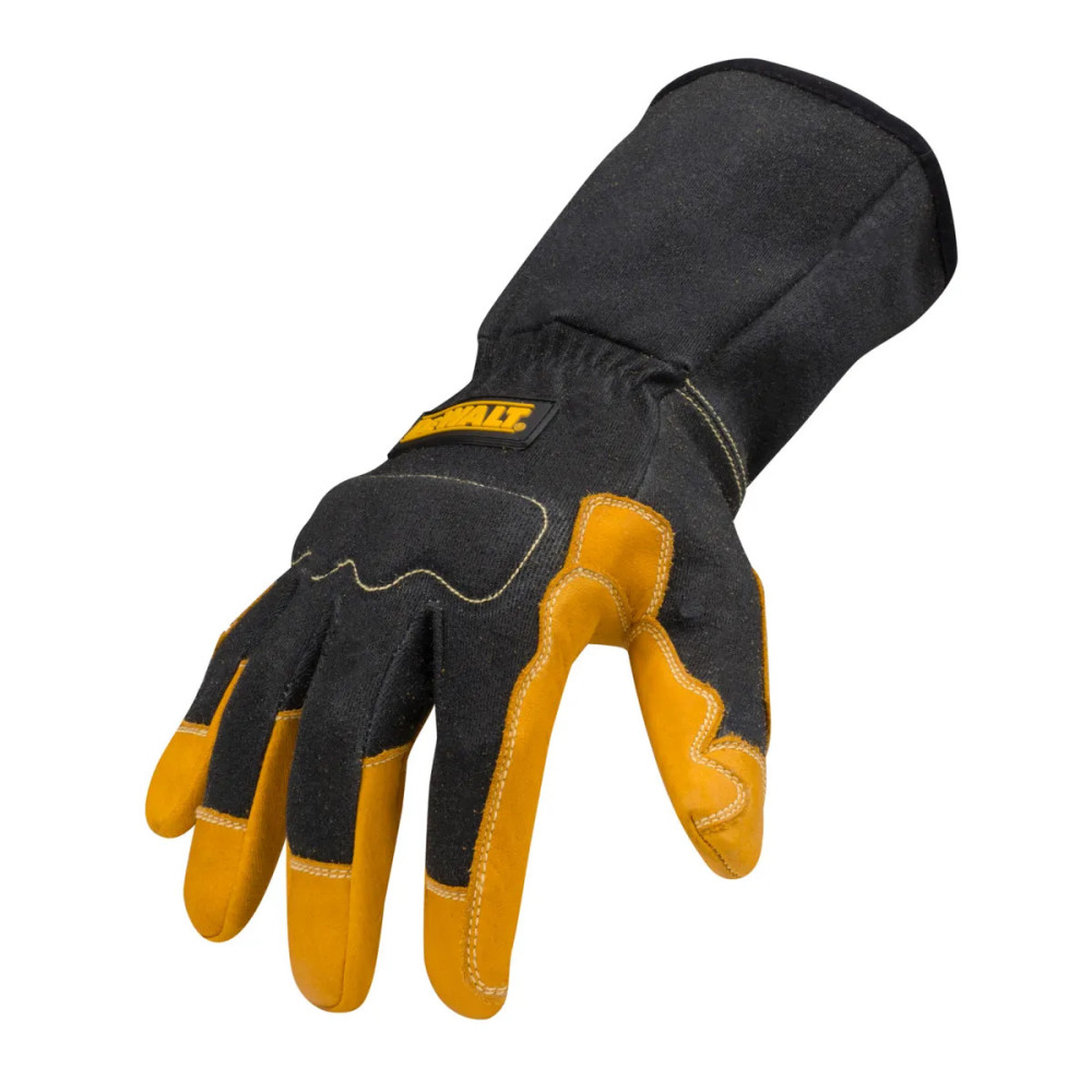 DEWALT Welding Fabricator Gloves Medium Black Yellow Premium Leather DXMF01011MD from DEWALT - Intensery