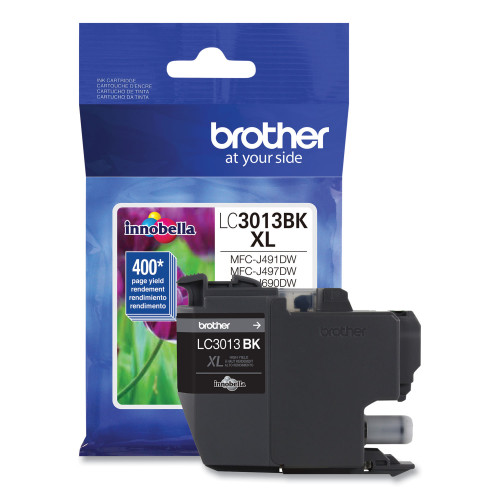 Brother LC3013BK High-Yield Ink， 400 Page-Yield， Black - Intensery