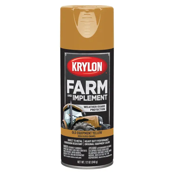 Krylon 12 oz Old Equipment Yellow High Gloss Farm and Implement Spray Paint - Intensery
