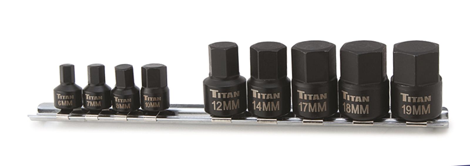 Titan Tools 16141 Titan Stubby Hex Bit Socket Sets - Intensery