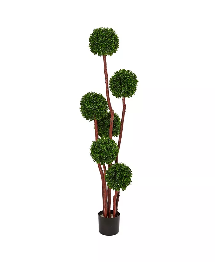 Nearly Natural 5' Boxwood Artificial Indoor Outdoor Tree - Intensery
