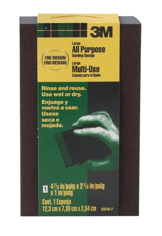 3M 4-7/8 in. L X 2-7/8 in. W X 1 in. Fine/Medium Sanding Sponge - Intensery