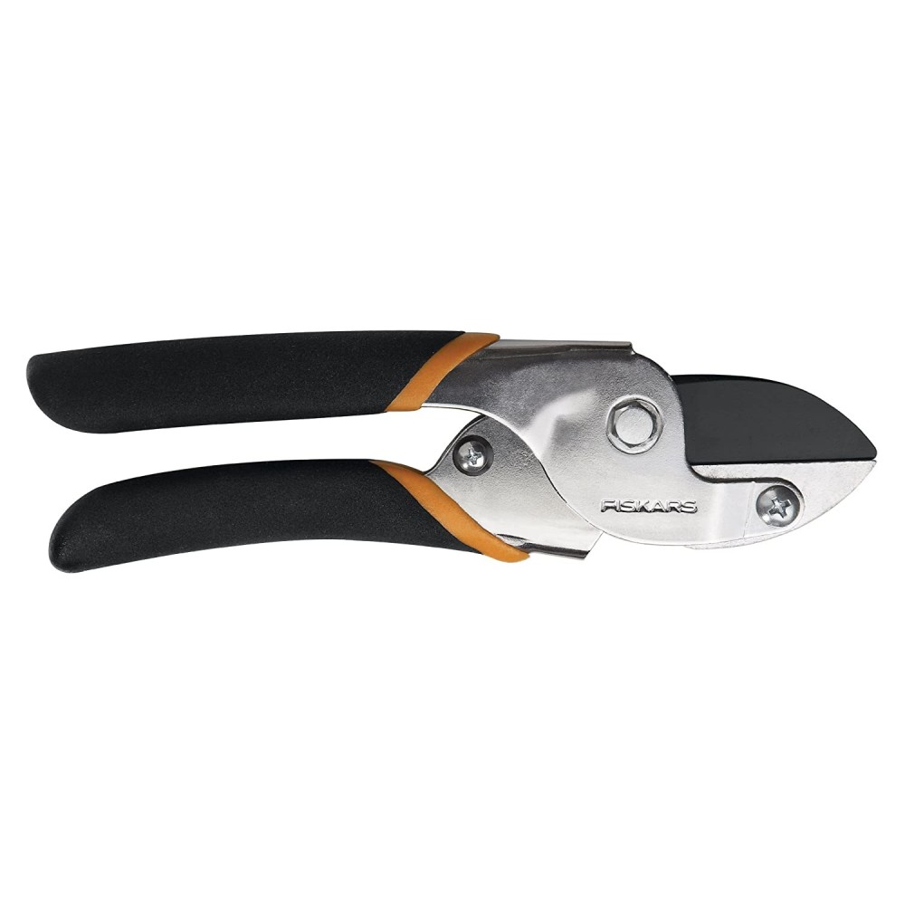 Fiskars Pruner 0.625 Cut Black Handle Steel Power Lever Anvil - Intensery
