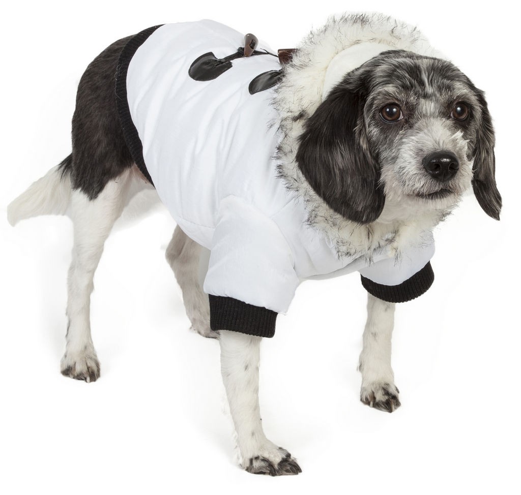 Pet Life Aspen Winter-White Fashion Pet Parka Coat in Winter White (X-Small) - Pet Life 3WHXS - Intensery
