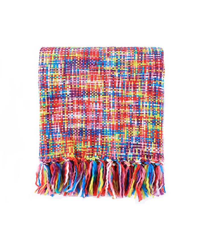 Battilo Tropical Style Rainbow Throw Blanket - Intensery