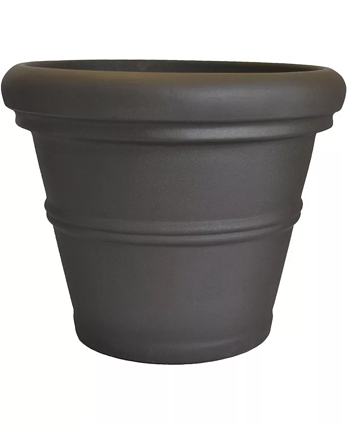 Tusco Products RR24ES Rolled Rim Garden Pot， Dark Espresso - Intensery