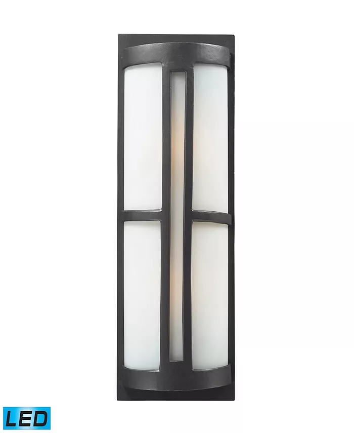 Macy's 2- Light Outdoor Sconce in Graphite - LED， 800 Lumens (1600 Lumens Total) with Full Scale Dimming Range - Intensery