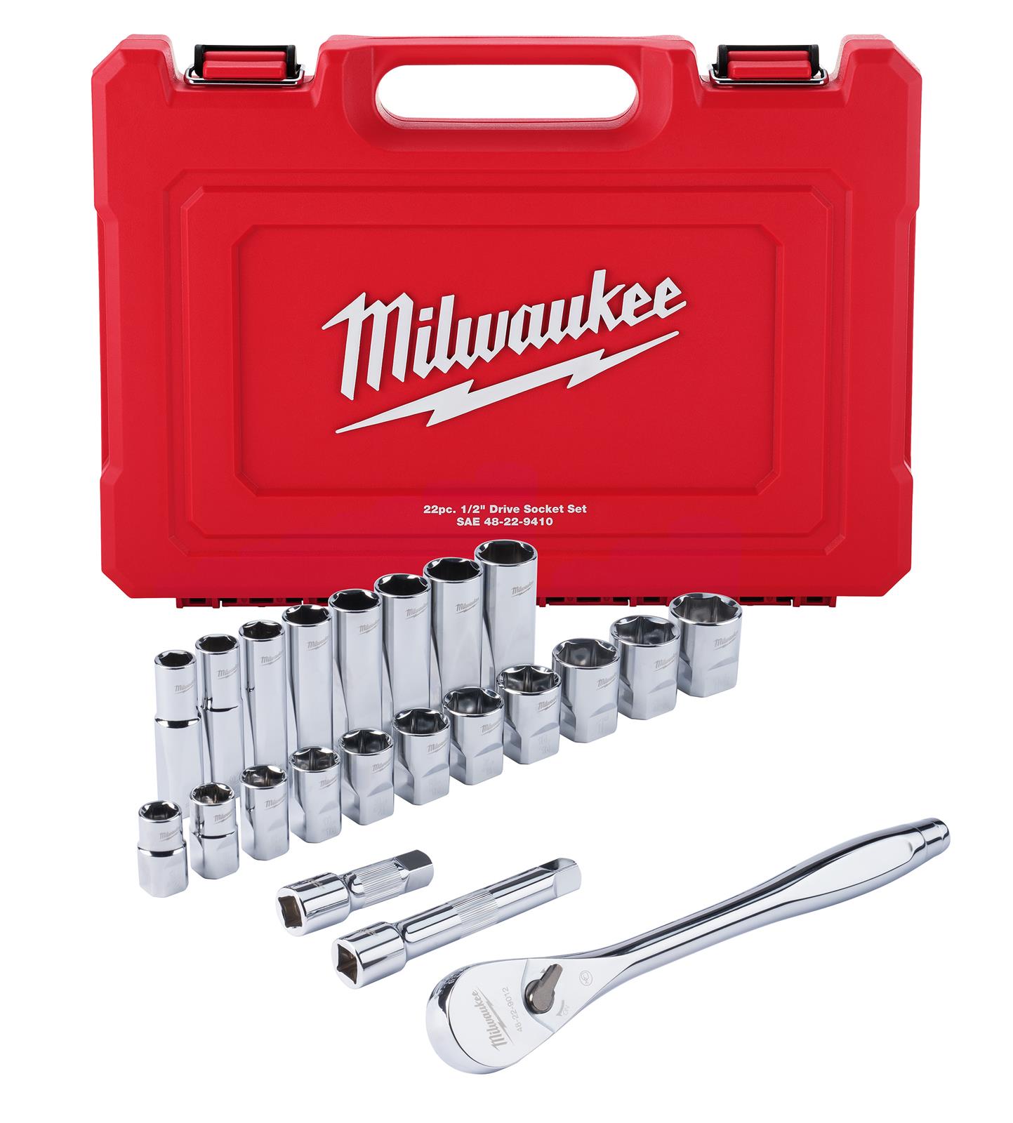 Milwaukee Tool 48-22-9410 Milwaukee 22-Piece Ratchet and Socket Sets - Intensery