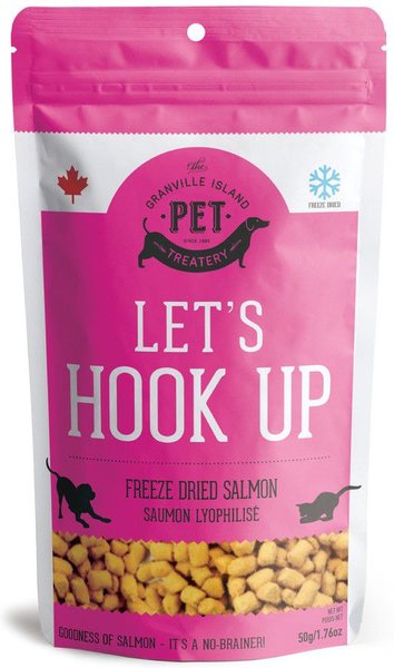 The Granville Island Pet Treatery Let's Hook Up Freeze-Dried Salmon Dog and Cat Treats， 1.76-oz bag - Intensery