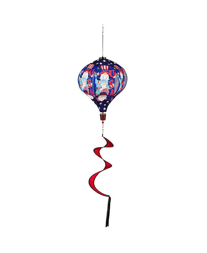 Evergreen USA Gnomes Burlap Balloon Spinner - Intensery
