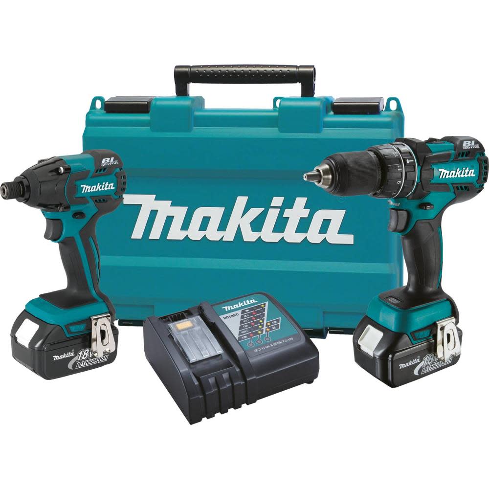 Makita 18V LXT Lithium-Ion Brushless Cordless 2-Pc Combo Kit XT248M from Makita - Intensery