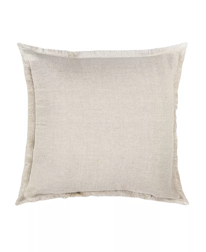 Anaya Home Beige Linen Down Euro Pillow - Intensery