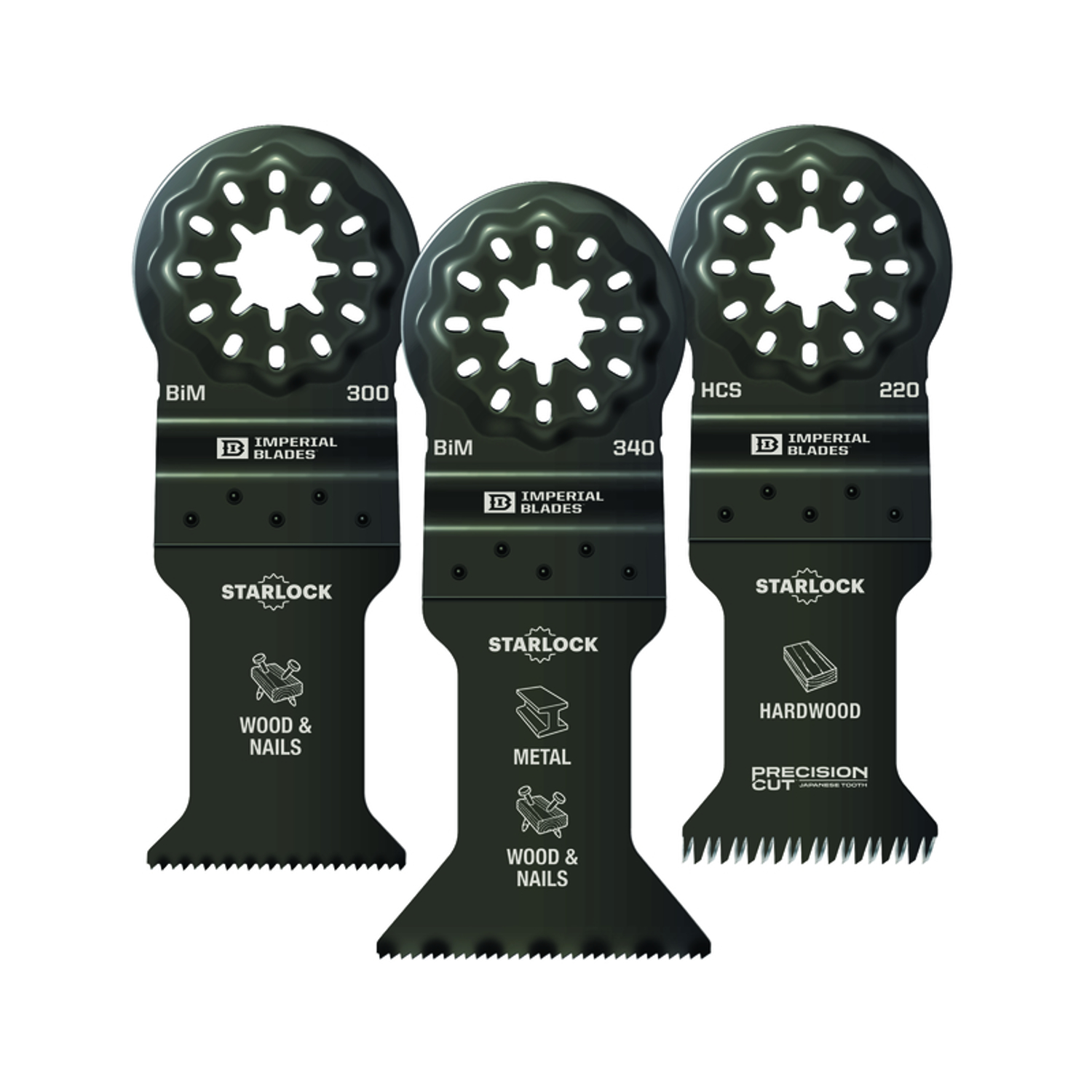Imperial Blades Starlock Bi-Metal All-Purpose Oscillating Blade Set 3 pc - Intensery