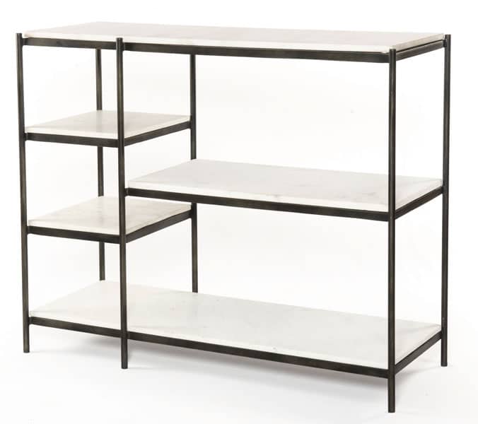 Four Hands Lily Hammered Grey Console Table - Intensery