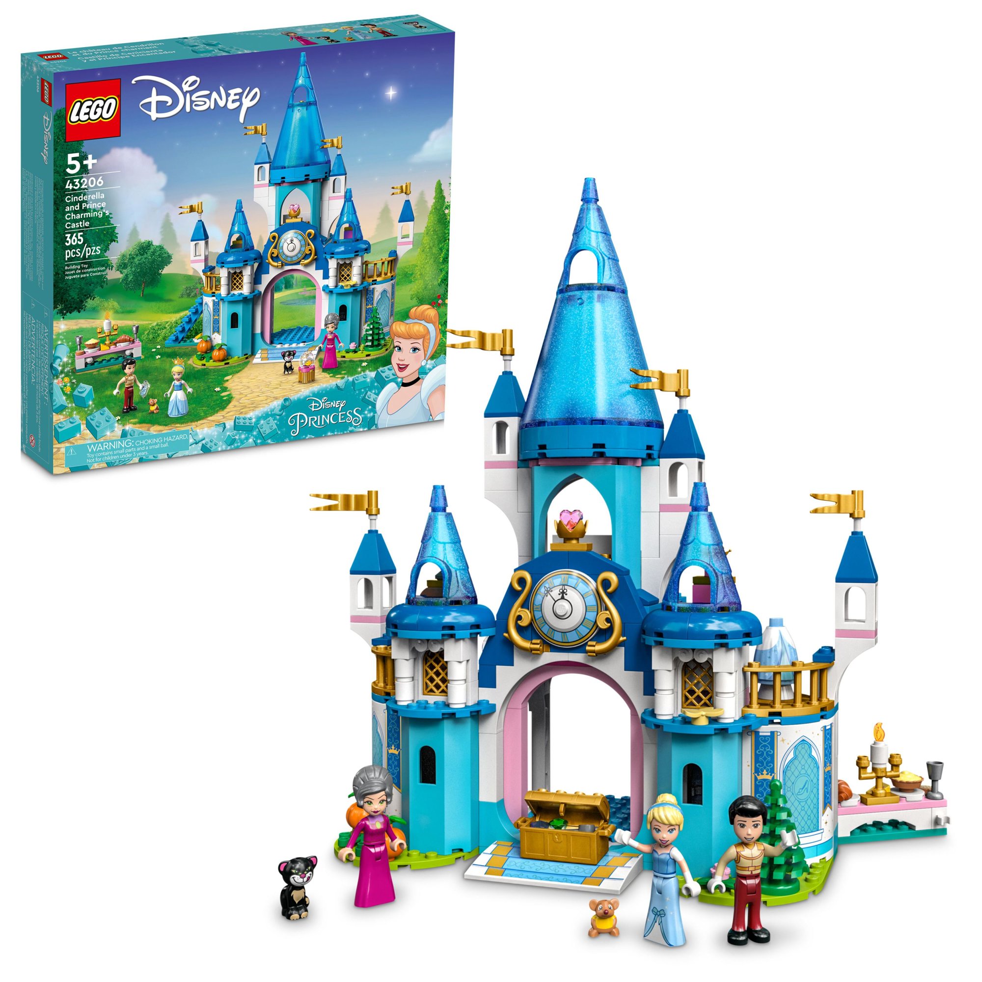 Lego Disney Cinderella and Prince Charming’s Castle 43206 Building Set (365 Pcs) - Intensery
